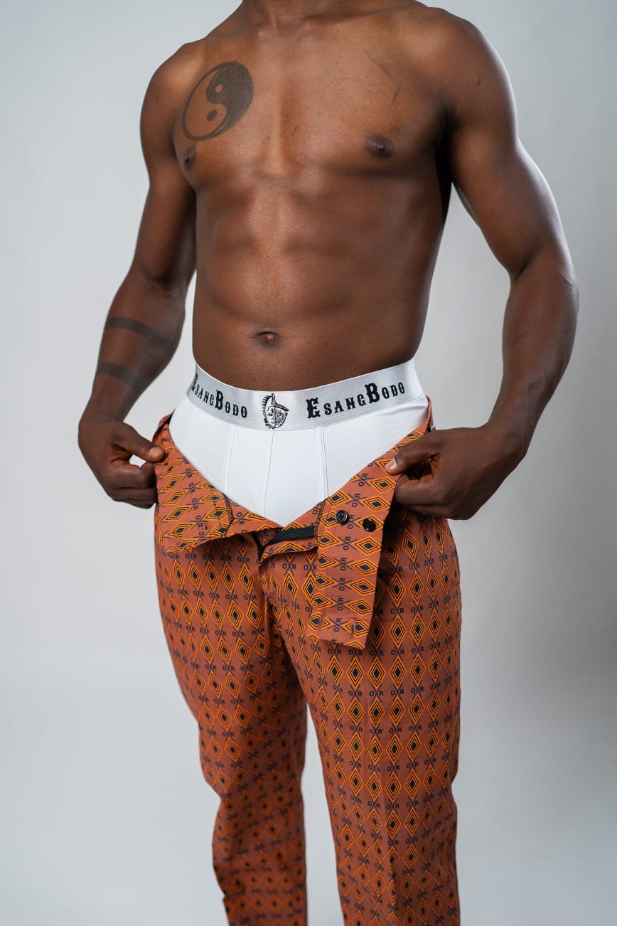 pantalone lungo arancione