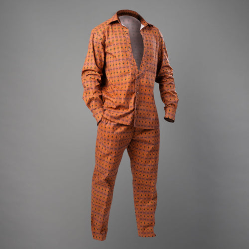 camicia a maniche lunghe arancione