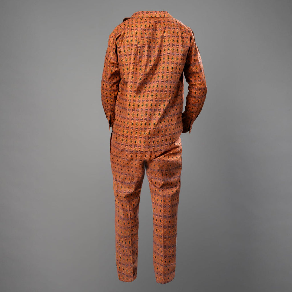 camicia a maniche lunghe arancione