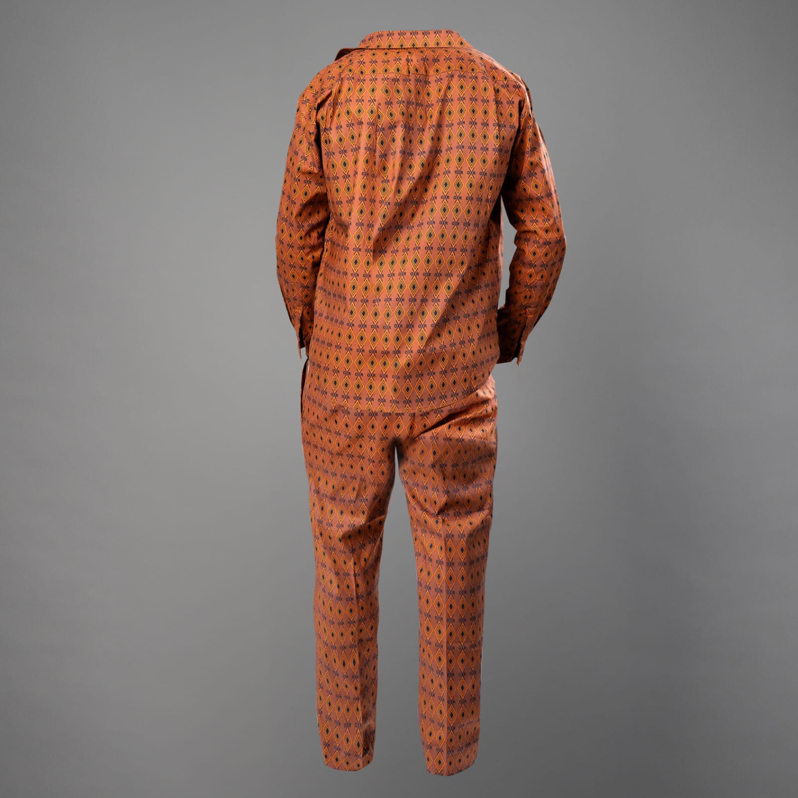 camicia a maniche lunghe arancione