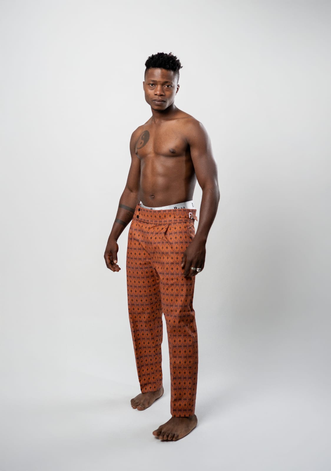 pantalone lungo arancione