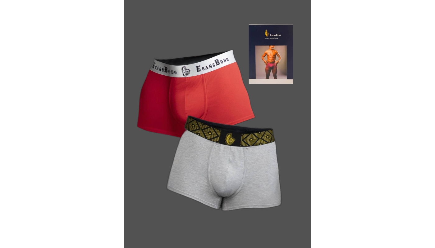 Boxer 2 in 1Pack– Bold Red & Modern Ash