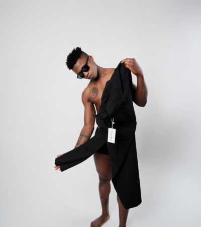 Alternative view of Modern Wide-Leg Trousers - High-Waisted, Relaxed Fit in Jet Black